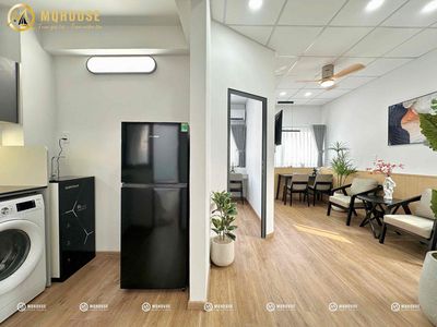 A full interior kitchen bedroom.