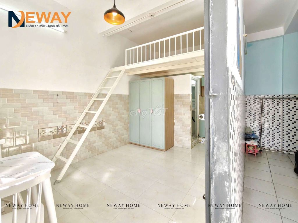 The new mini building has a new full-house elevator in the shower.