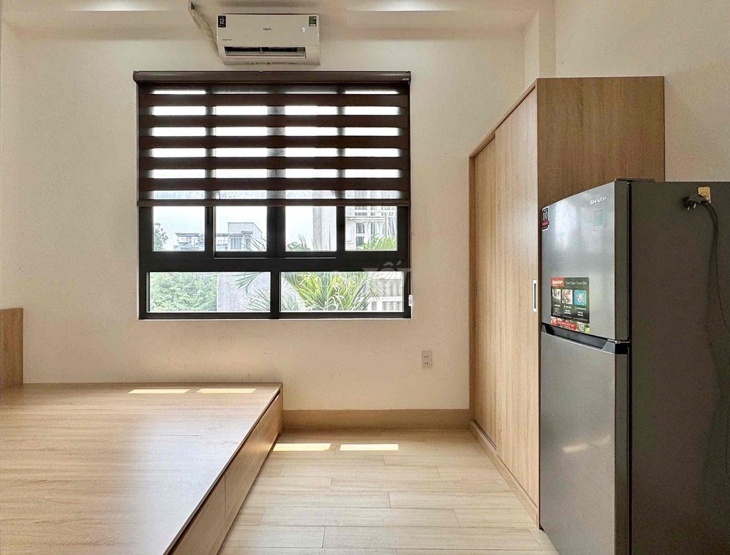 rented studio full interior - sky window - walk aeon Tân Phú - newly built