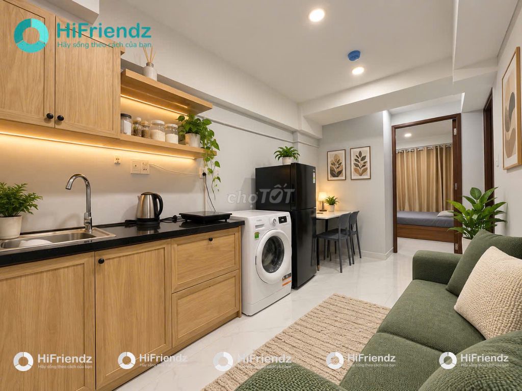 Two bedrooms, 65 M2 elevators, and a nice private washing machine.