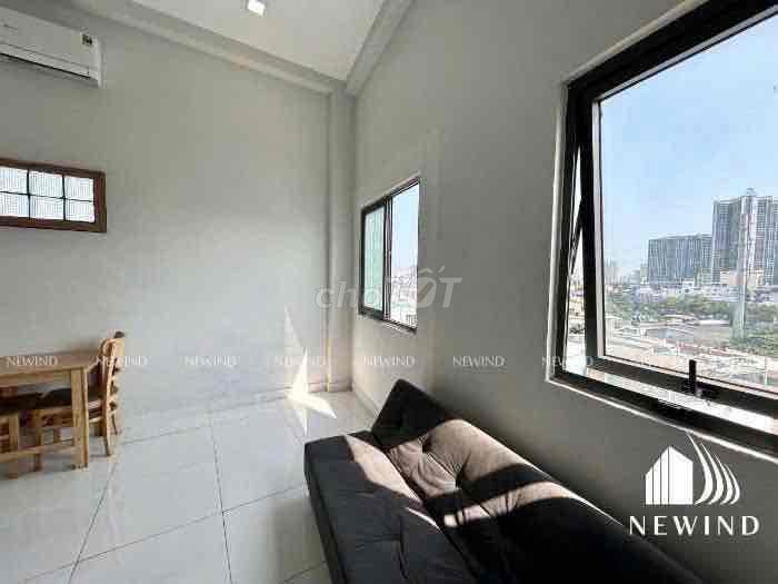 A large window interior sunset in the center of 7