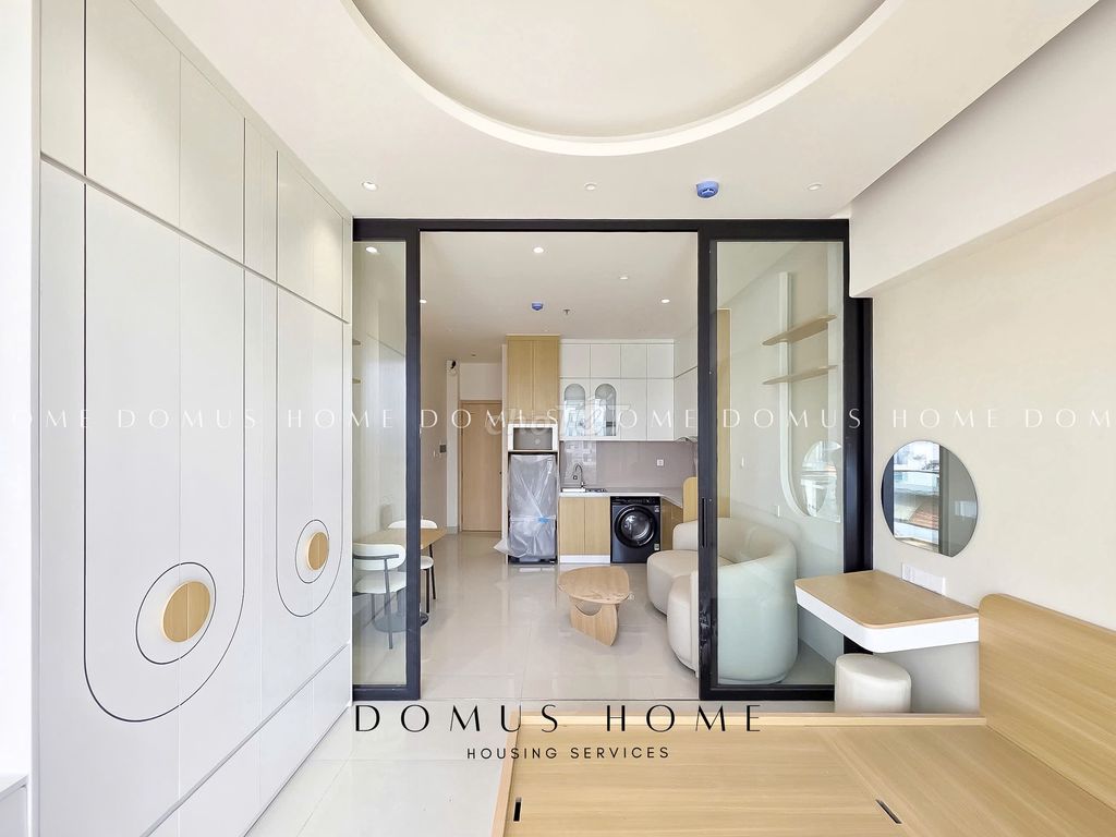 Rent the apartment. A modern-day bedroom.