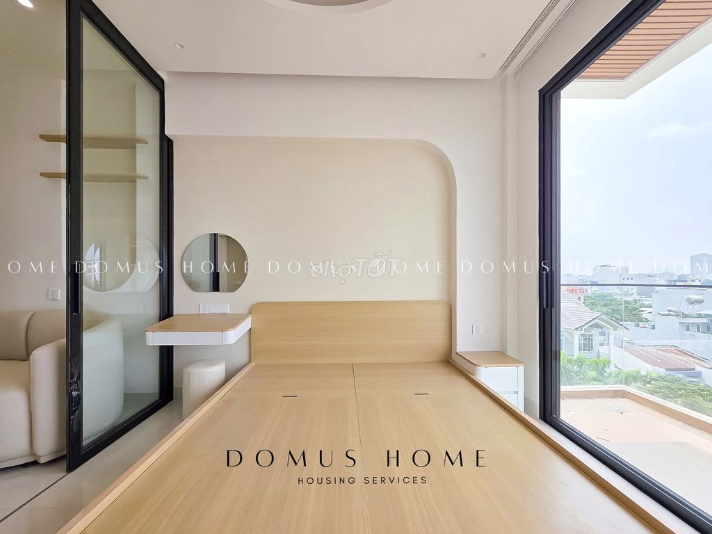 Rent the apartment. A modern-day bedroom.
