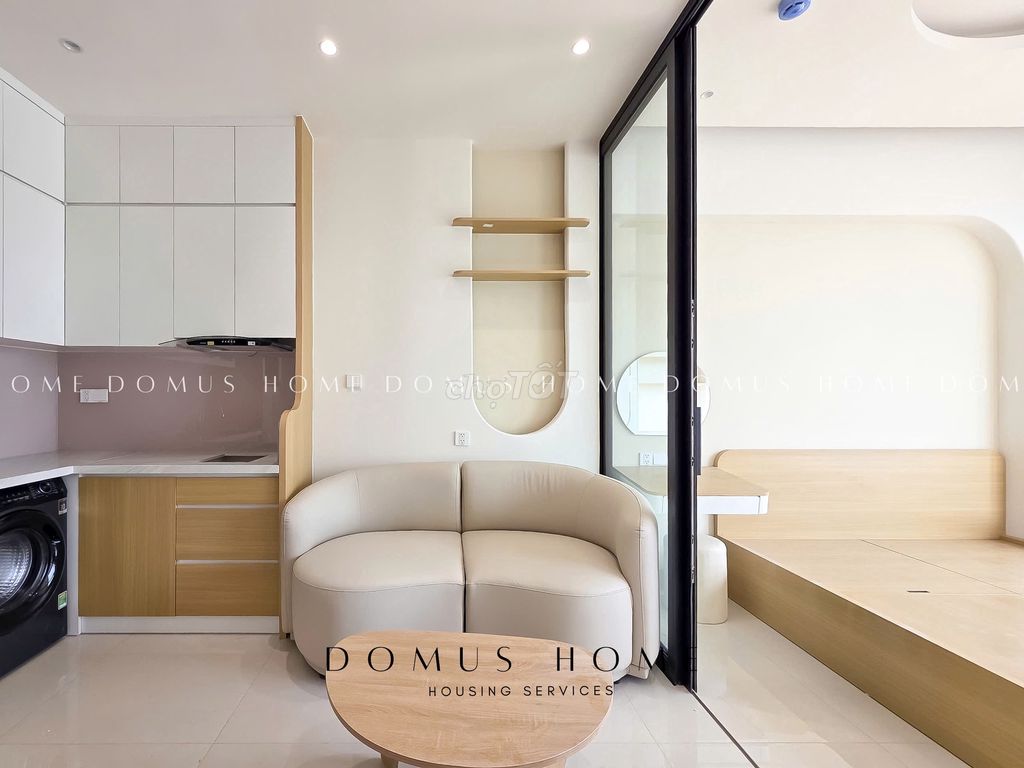 Rent the apartment. A modern-day bedroom.