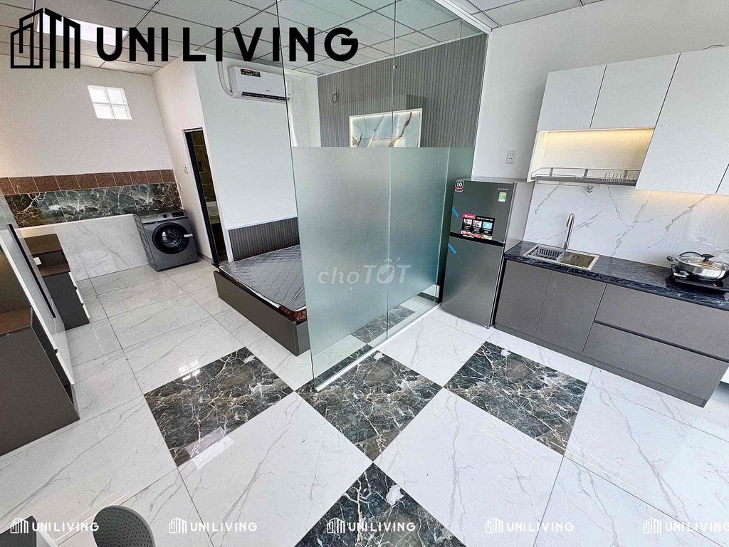 service apartment - full interior - 1 bedroom - balcony elevator - pvc wall chain