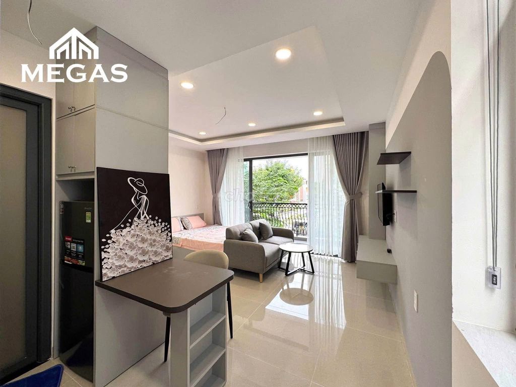 The apartment at Tân Định rents the balcony 40 meters 2 right at the Isb Full interior.