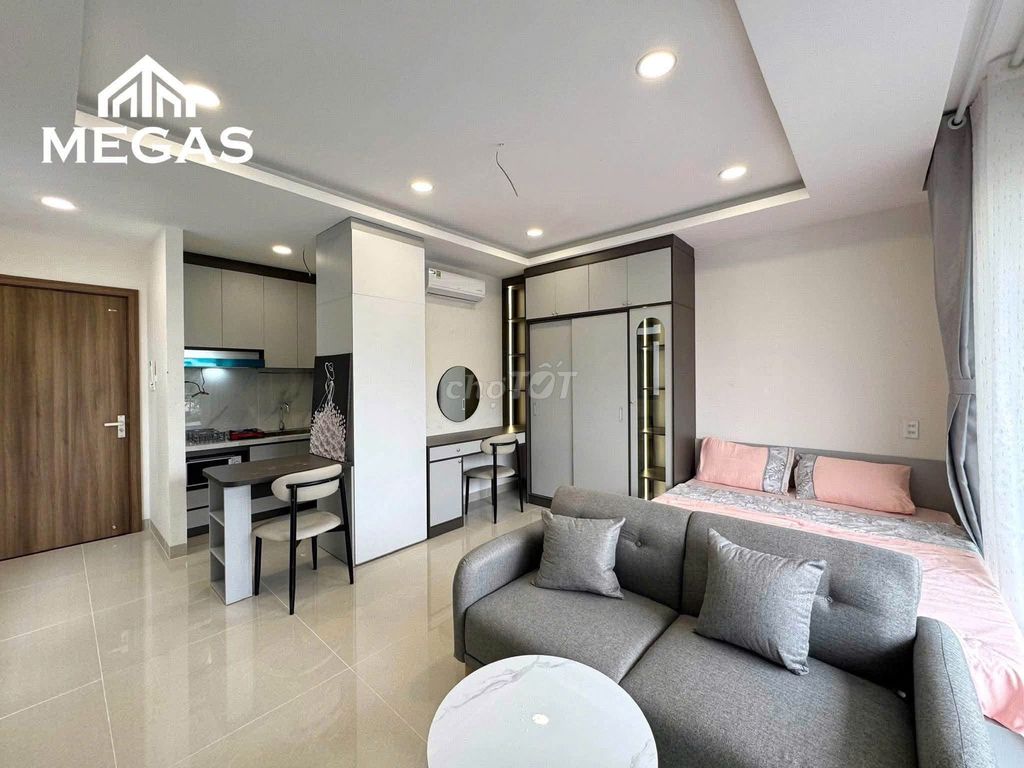 The apartment at Tân Định rents the balcony 40 meters 2 right at the Isb Full interior.