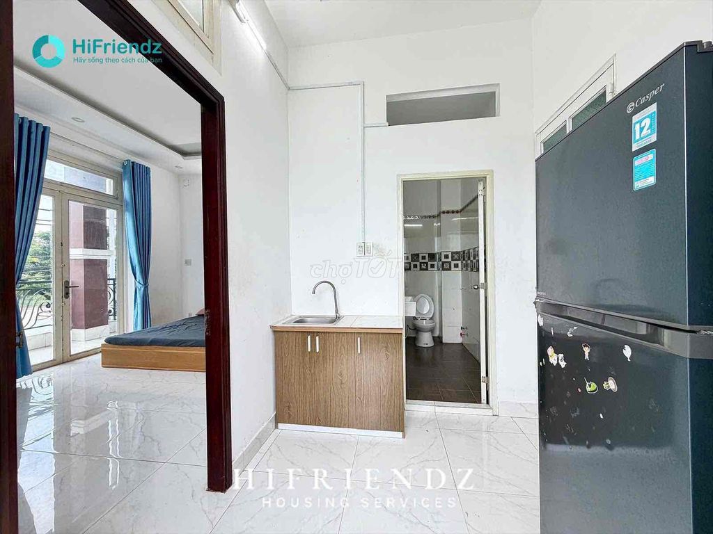 apartment 1 kitchen bedroom near the Well Bridge and border 5- Full furniture with balconies