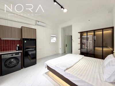 Open the apartment. Full bedroom.