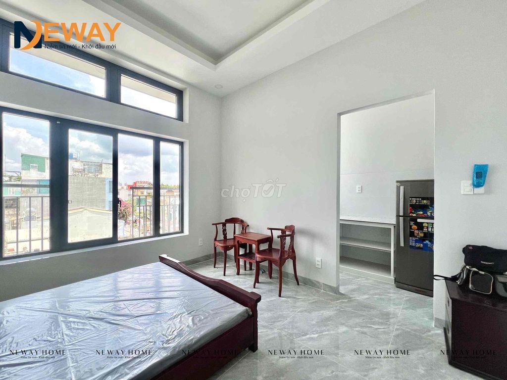A padded-uper with a full interior in a nice apartment.