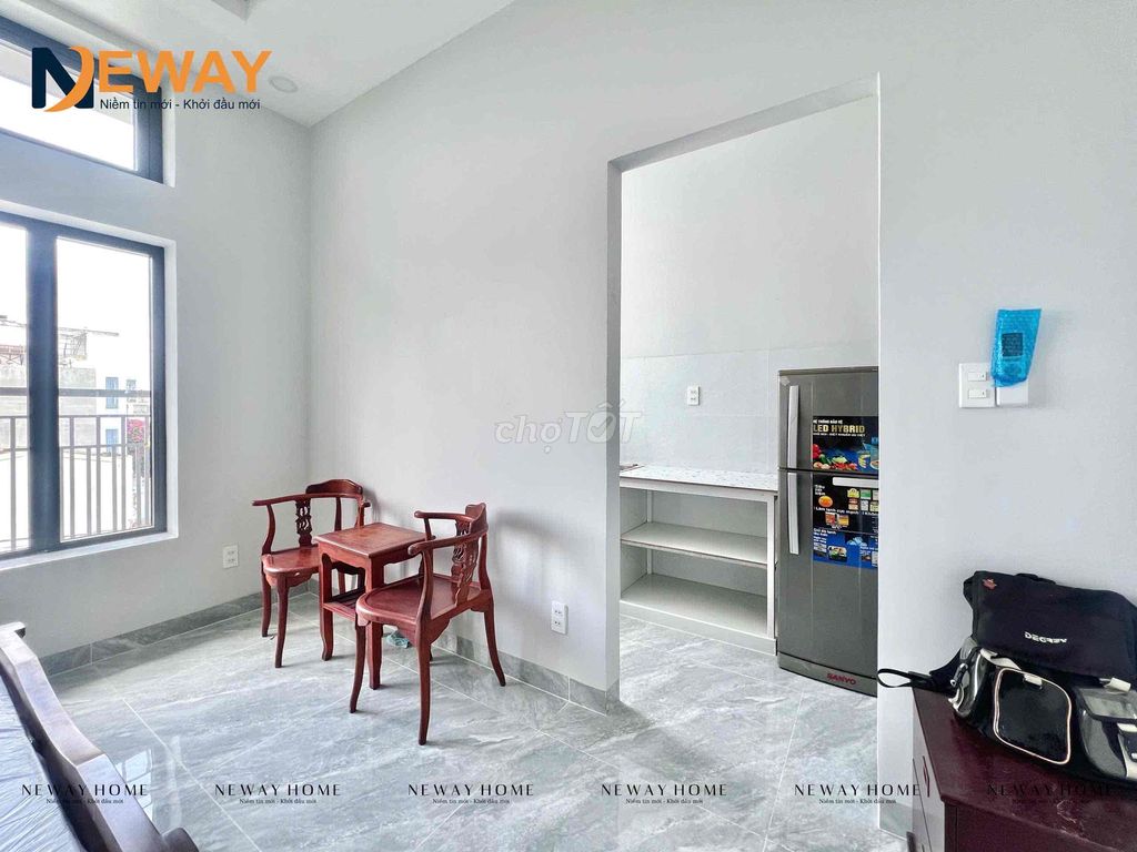 A padded-uper with a full interior in a nice apartment.