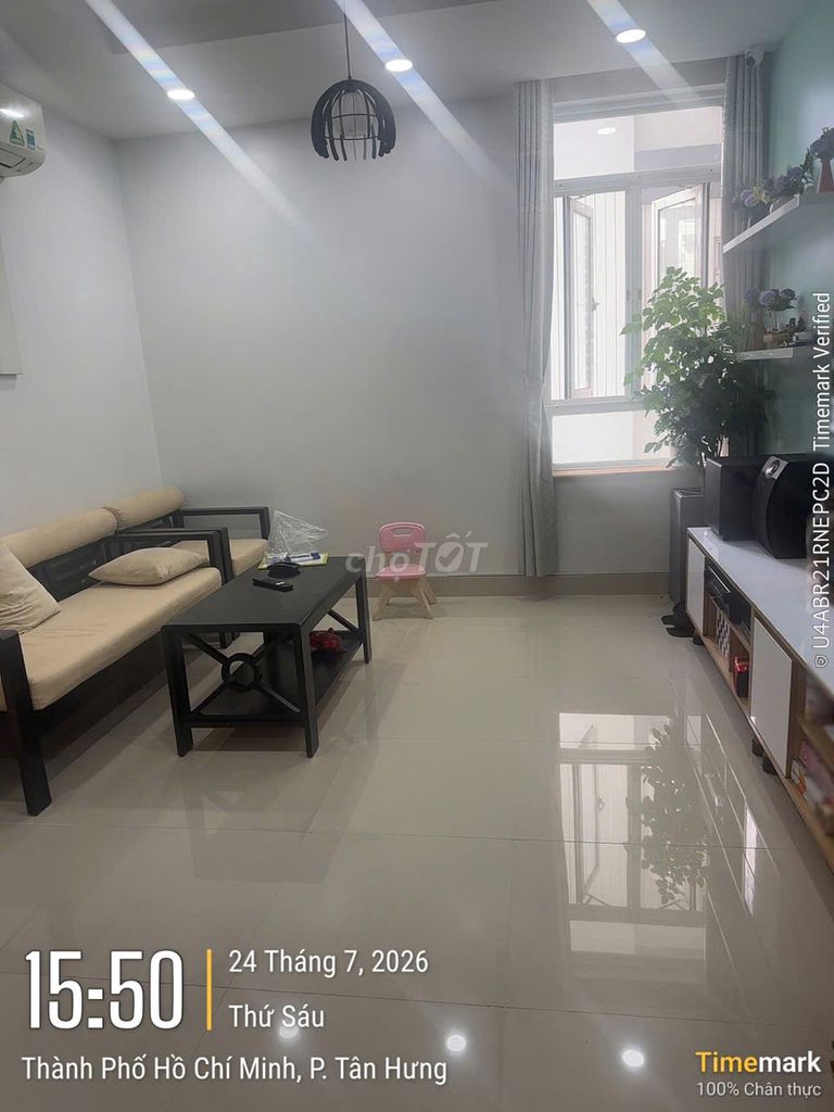Rent the apartment Him Lam Riverside District 7, 85 meters, two bedrooms, two toilets, enough furniture.