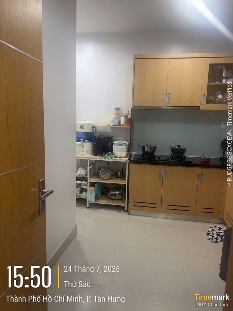 Rent the apartment Him Lam Riverside District 7, 85 meters, two bedrooms, two toilets, enough furniture.