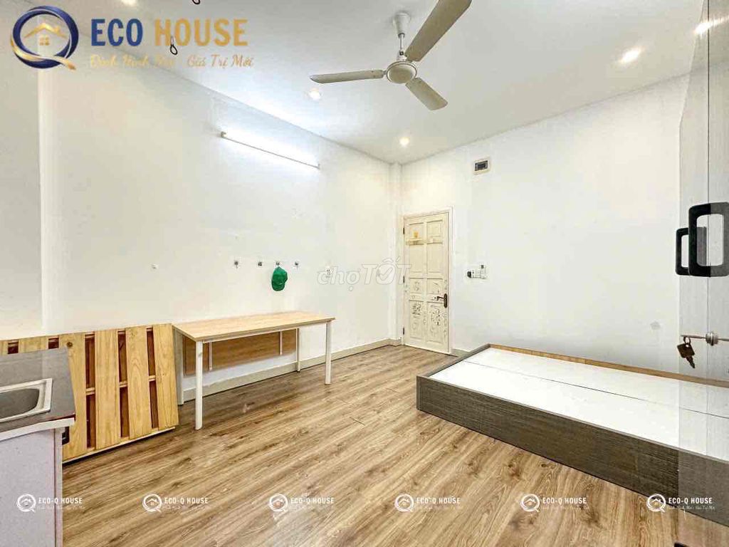 The Studio Service apartment is full of furniture.