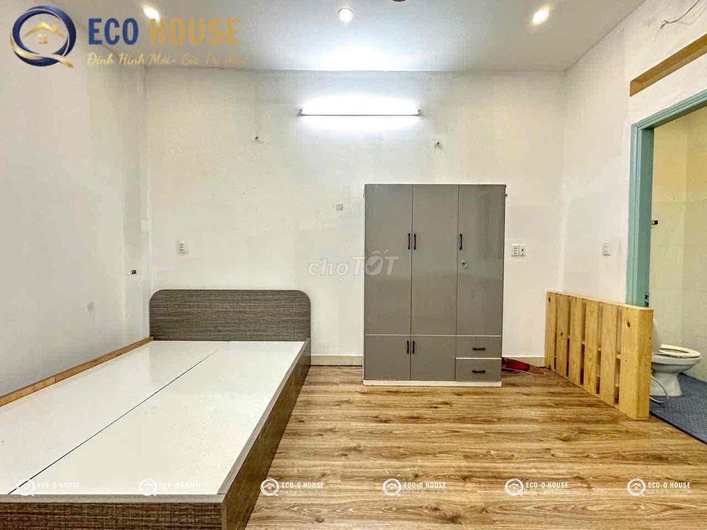 The Studio Service apartment is full of furniture.