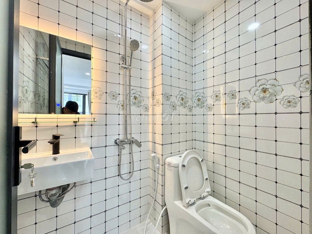 This is an apartment-high-class, private-looking machine, like it's in a painting near an airport.