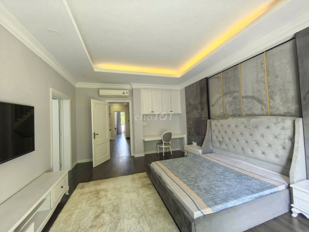 And we're going to have a nice, full furniture -- five bedrooms, five toilets -- separate cars.