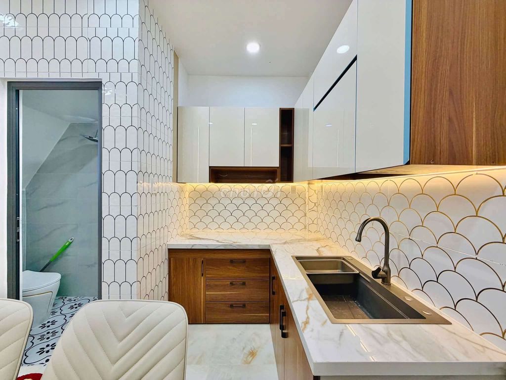The new house is 100% full of high-level furniture 3 x 10 meters per second floor Quang Trung bedroom