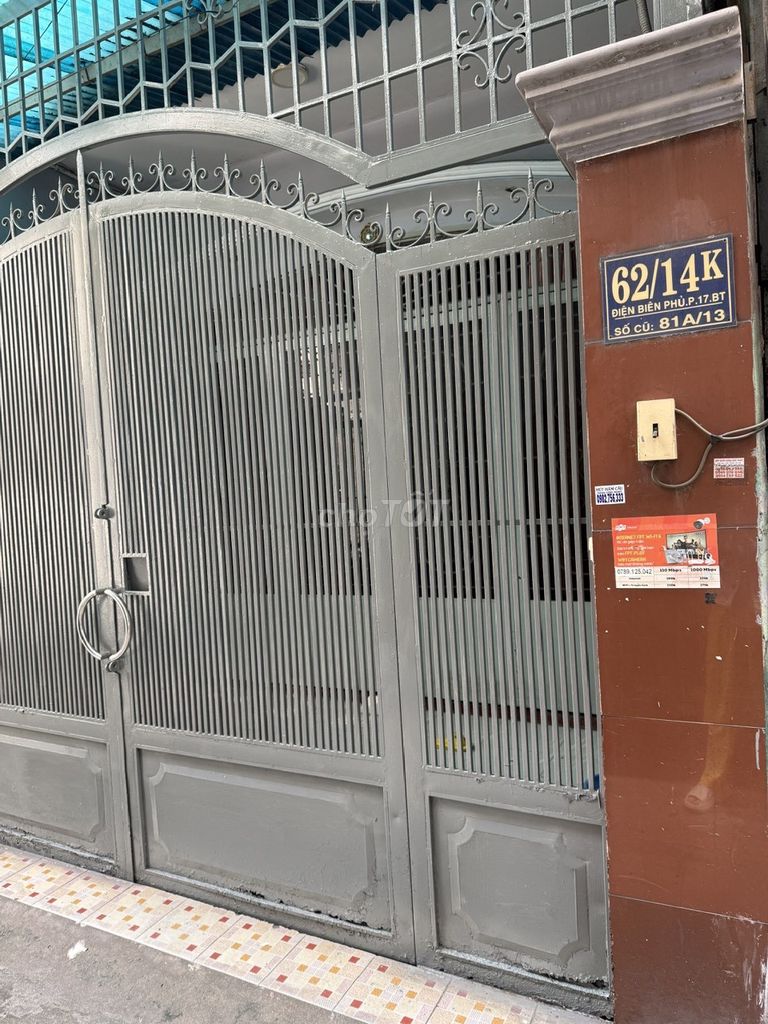 Rent a house number 62/14 K Điện Biên Phủ, 070 Plan, tp.hm