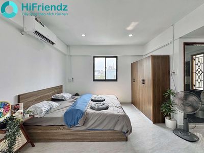 Rent mini apartment, open window - full interior