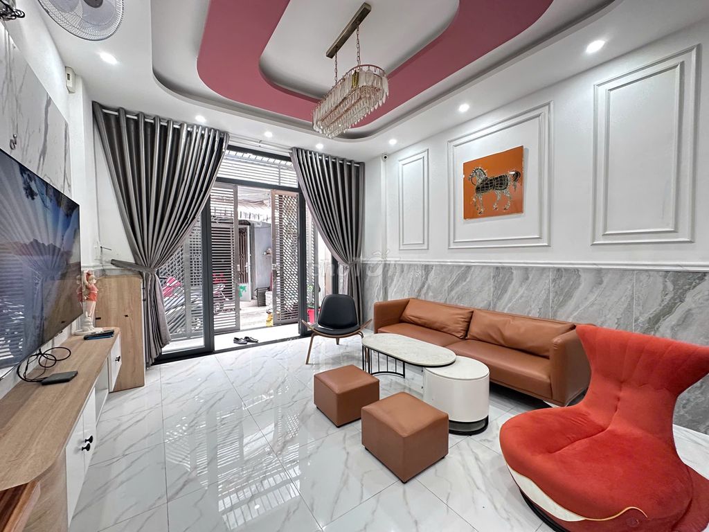 Nc Quang Trung 4 x14 meters 1 .10 1 .1 floor 3th floor bedroom Full House