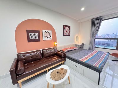 studio 36 meters a check-in room right near the park.