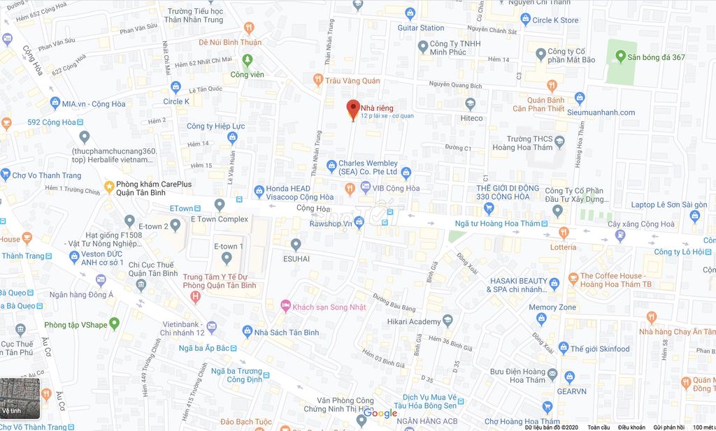 We need to rent a 1 st floor on Thân Nhân Trung Street.