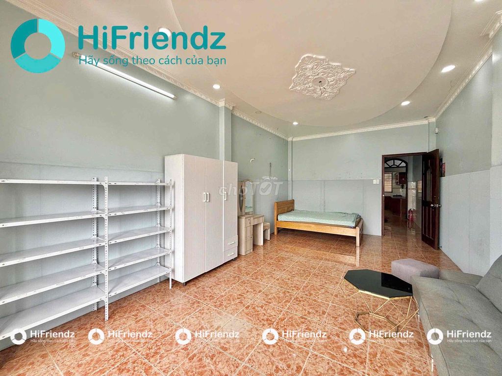 Rent the entire first floor full of furniture with balconies near the float church.