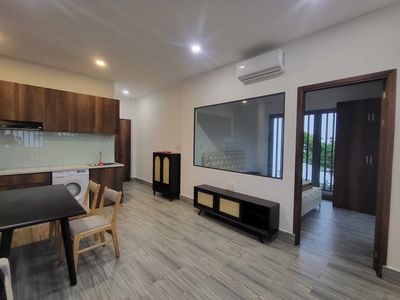 rented a large house - wood furniture next to sala, bason