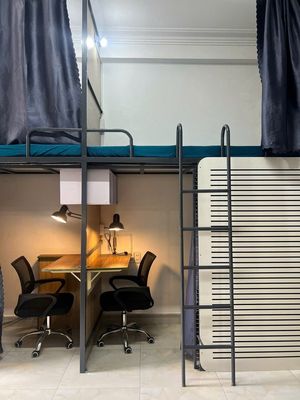 dorm for Parley Parley University, involuntary, safe.