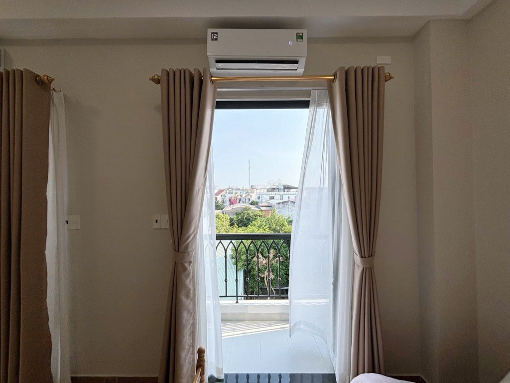 The new balcony room was built in the shower, the car was built into the house.