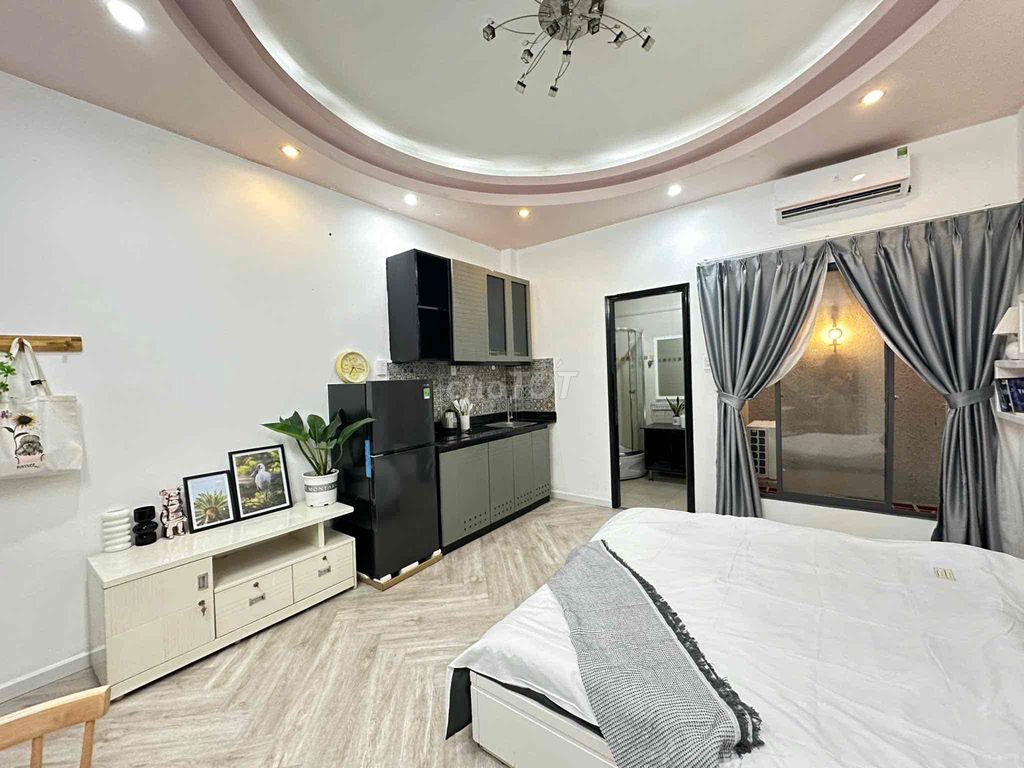 Rent a new full-industrial studio 100% balcony downtown in District 1.