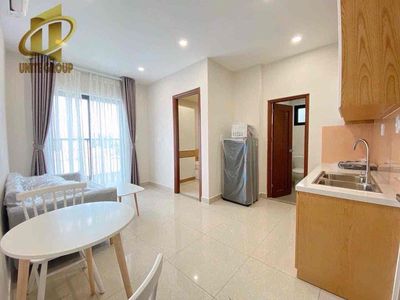 The apartment. A balcony studio. Full interior.
