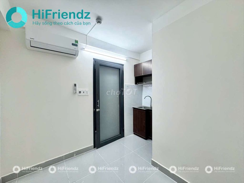A new room with open windows in it.