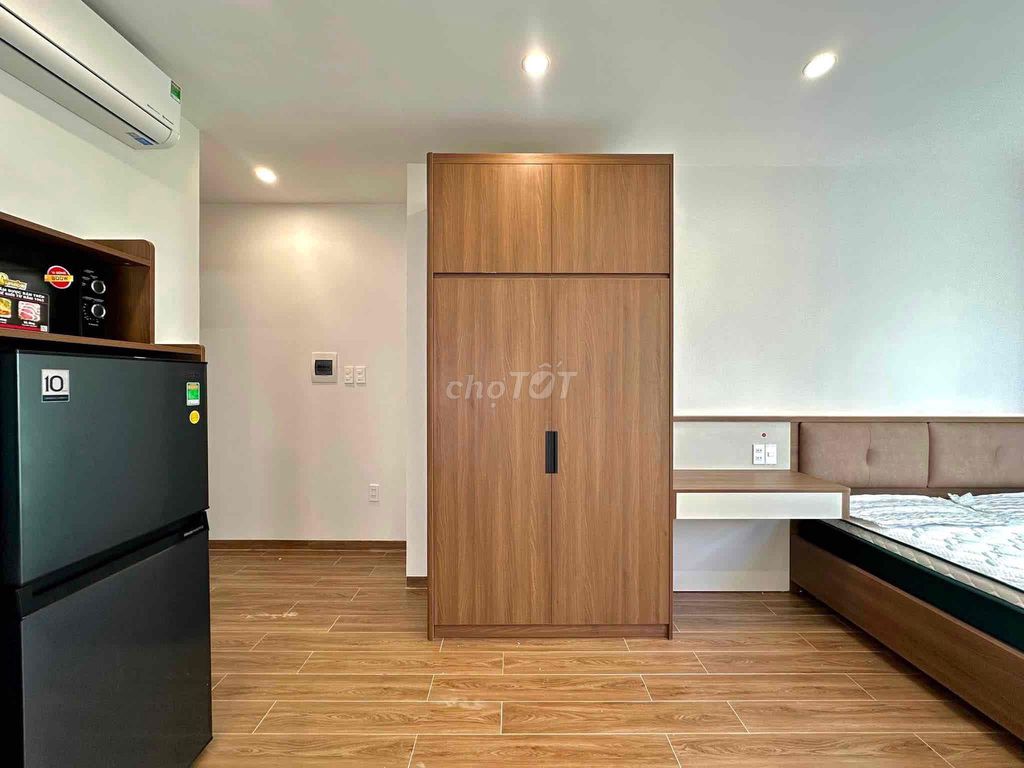 The studio - a cheap kitchen bedroom - the balcony is Tân Định - Hoàng Sa