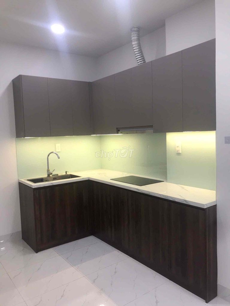 New service apartment for two bedrooms. A bathroom.
