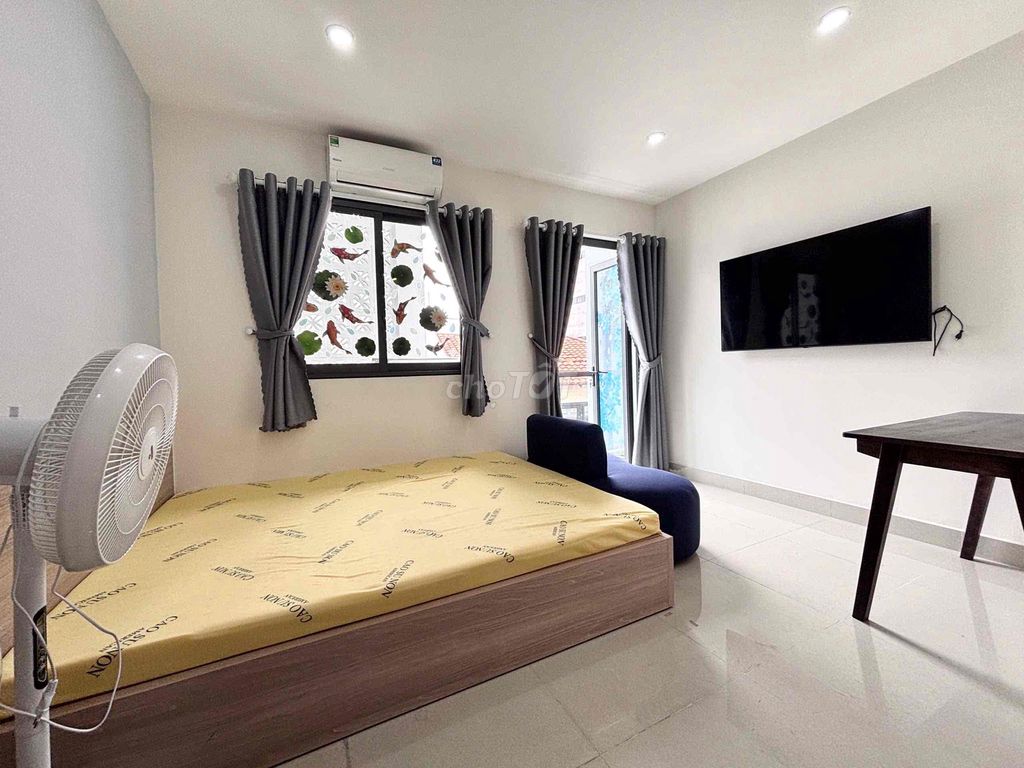 Pass a balcony bedroom.