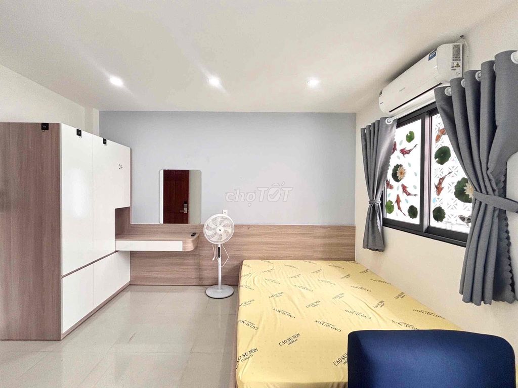 Pass a balcony bedroom.