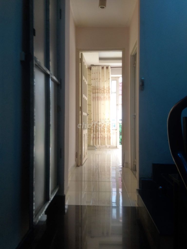 The small room is clean.