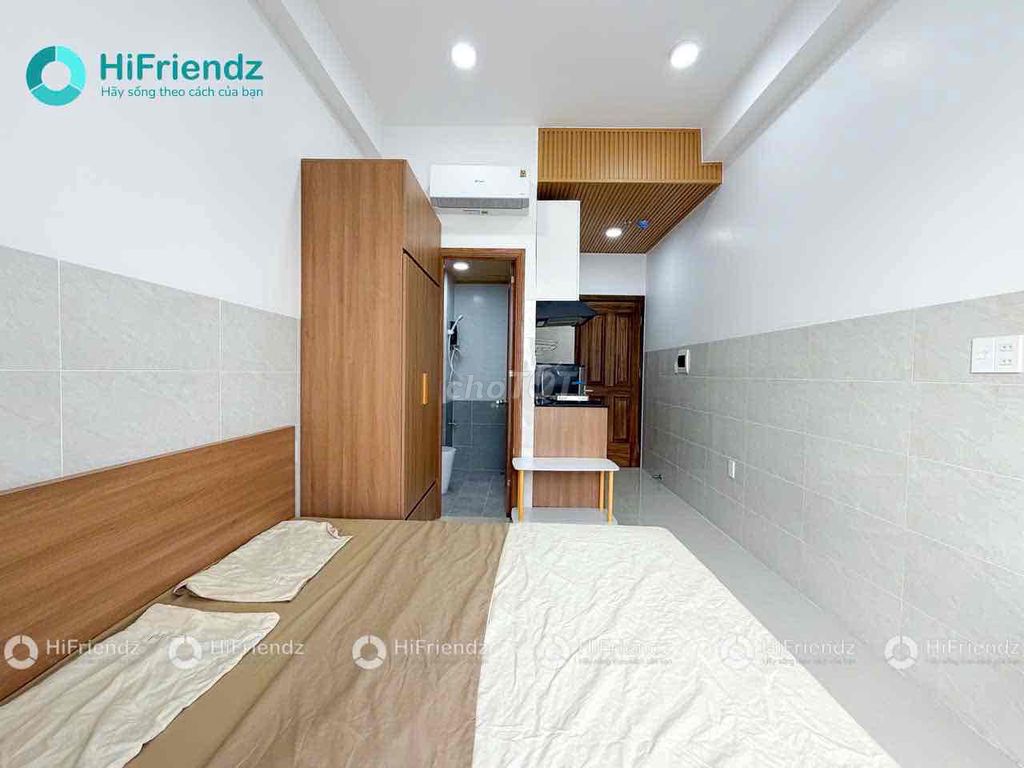 Rent the balcony studio full Lâm Văn Bền interior covertte mart