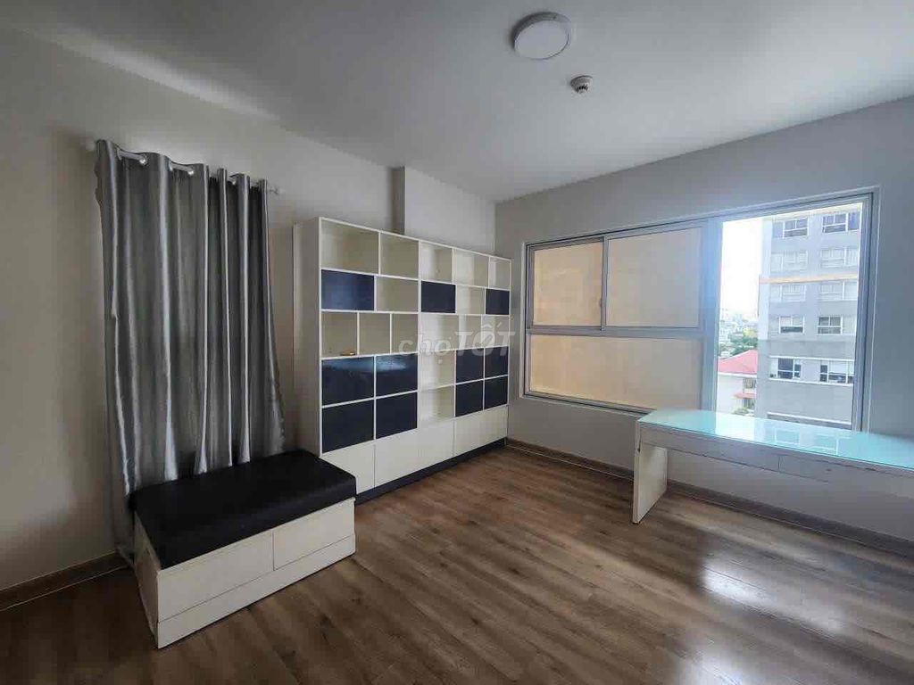 The three bedrooms are full of furniture.