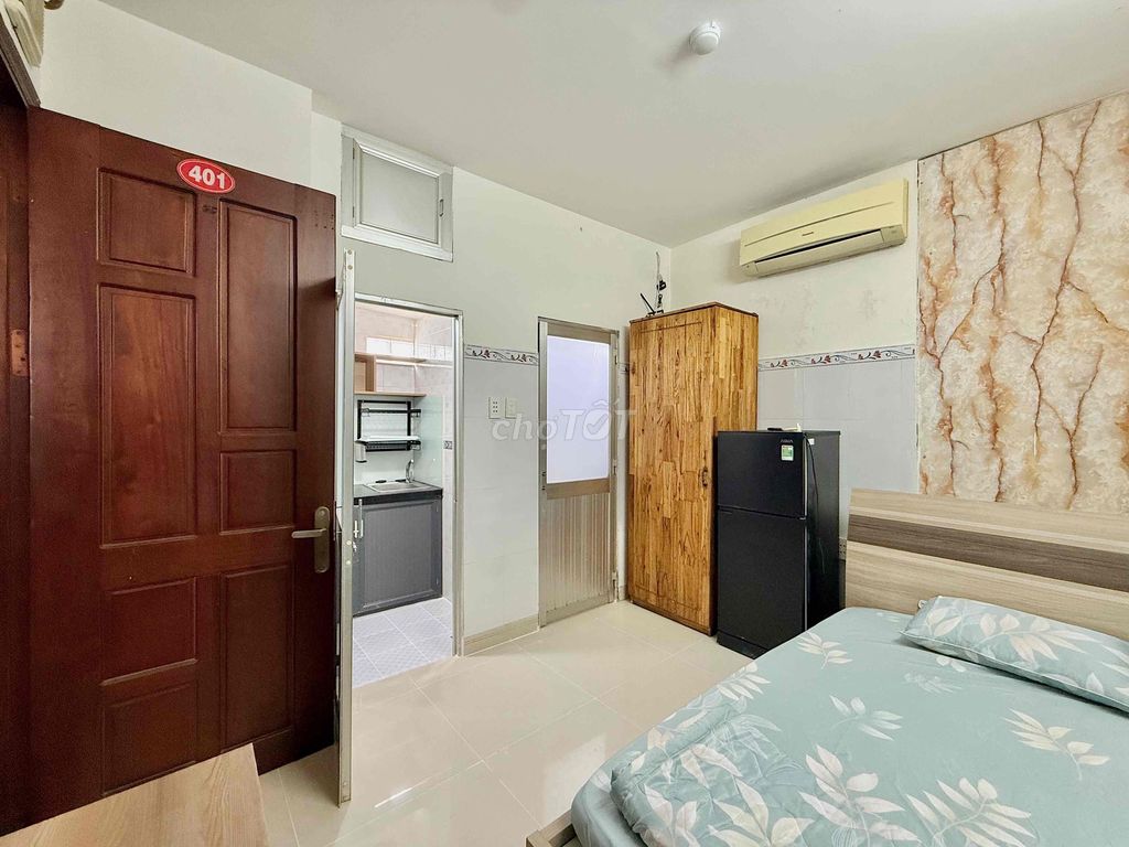 studio full kitchen separate interior - elevator - Chu Văn An