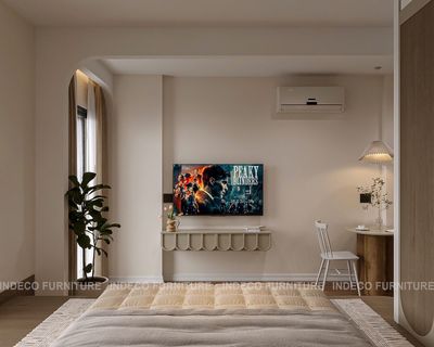 Rent the open balcony studio - the interior, near the mero