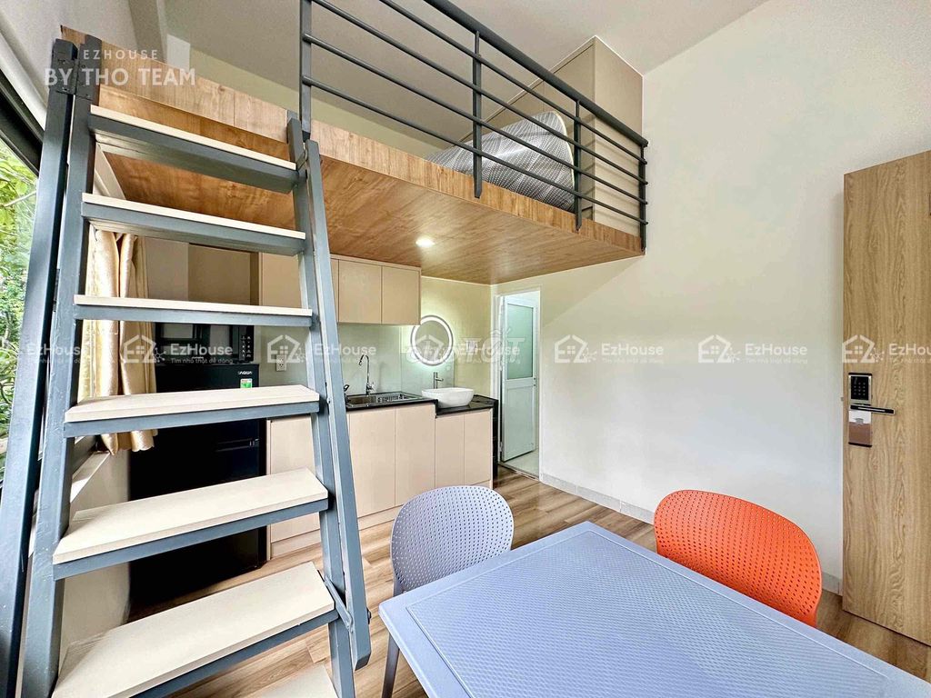 Rent a new full interior 100 percent near Chu Văn An staff academy
