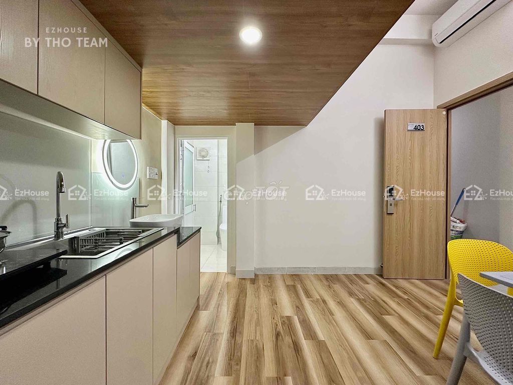 Rent a new full interior 100 percent near Chu Văn An staff academy