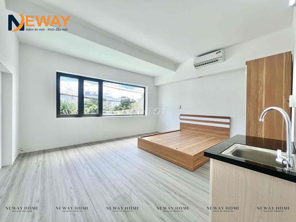 opening a newly built boarding room near the corner of a cloud