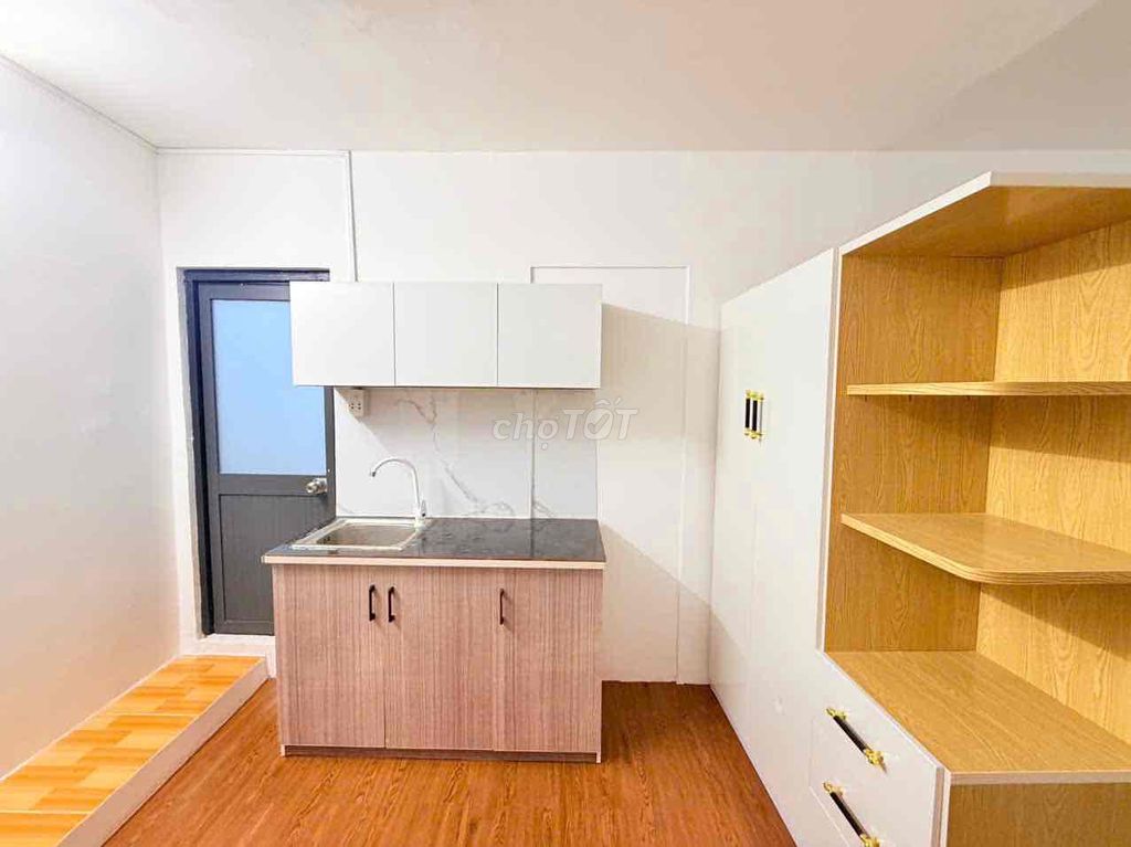 The studio is full of furniture - newly built - near the commercial university