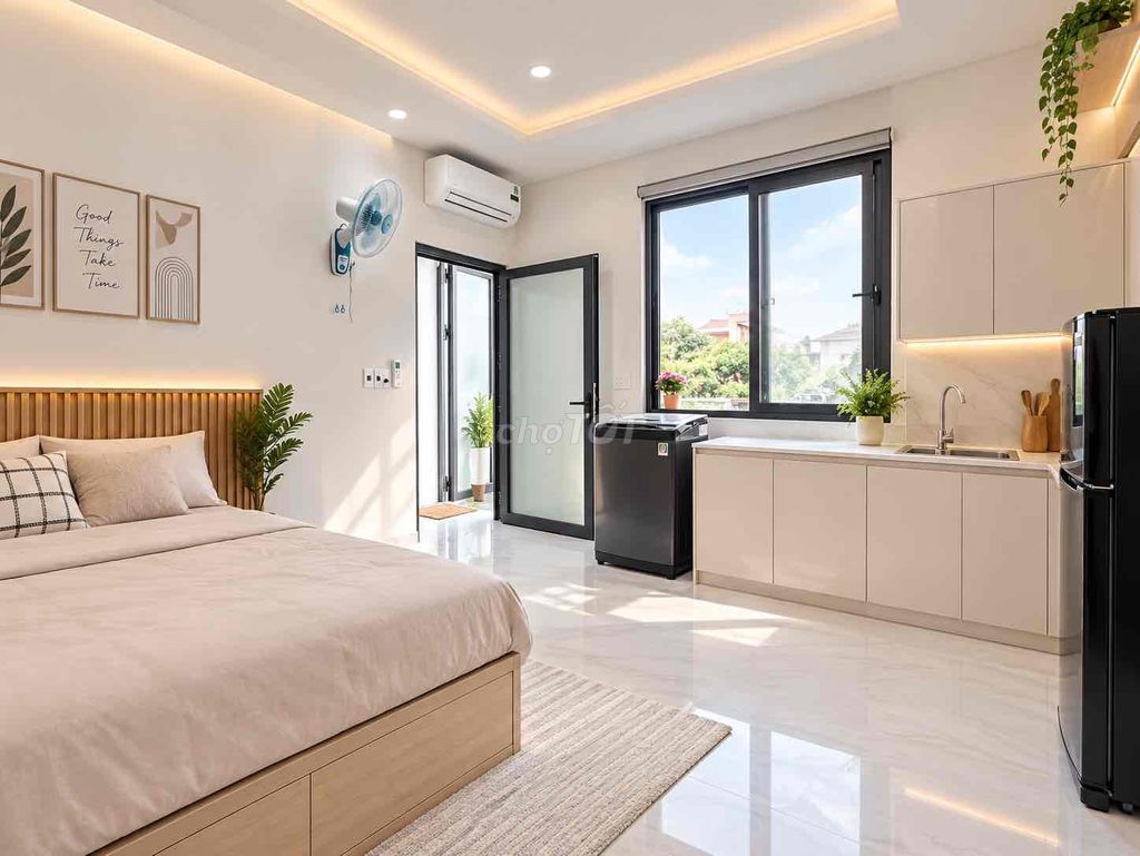 Super cool balcony studio right in the Bình Lợi neighborhood