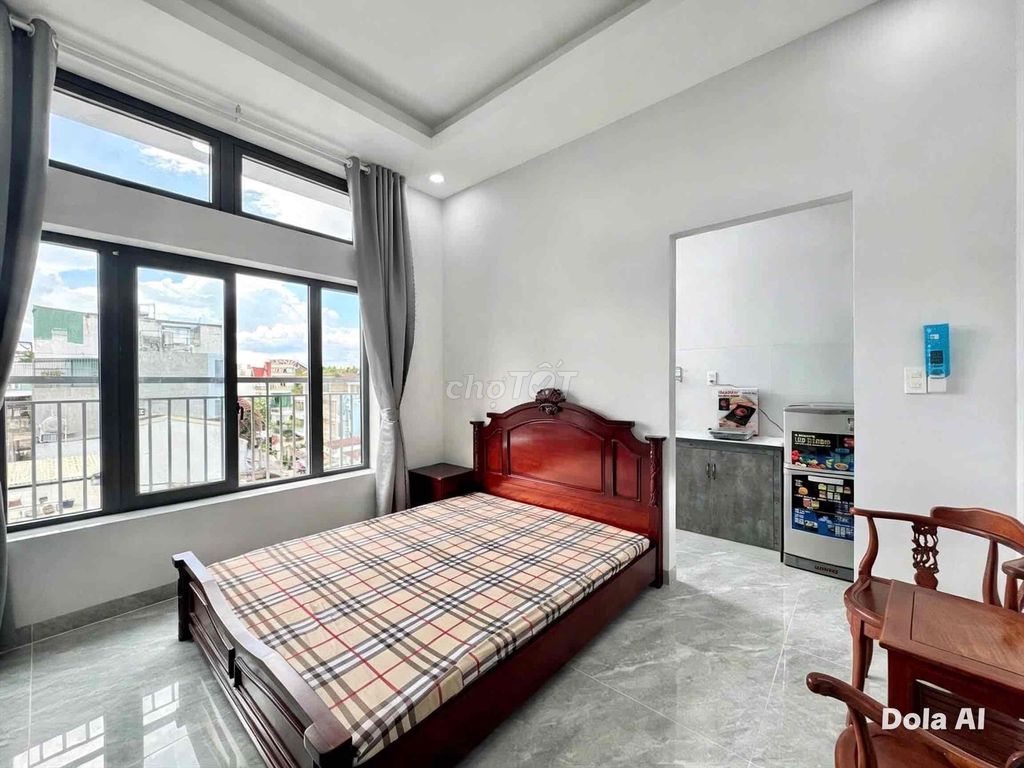 A kitchen bedroom, full interior.