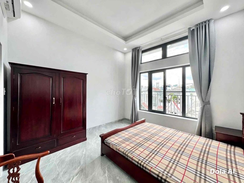 A kitchen bedroom, full interior.